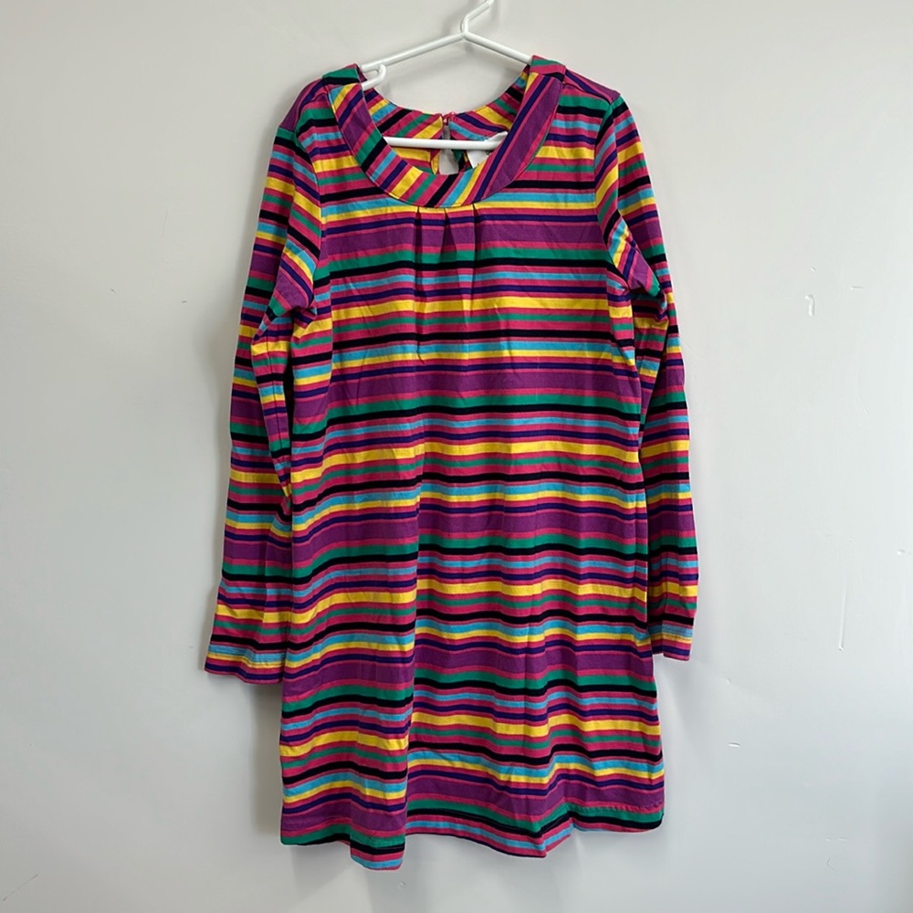 Hann Andersson rainbow stripe long sleeve dress 10 140